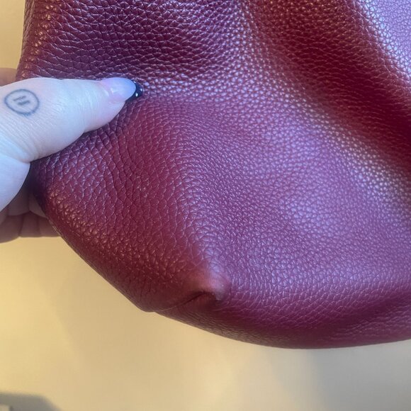 Tory Burch Thea Slouchy Chain Tote Bag Imperial Garnet - Picture 3 of 10